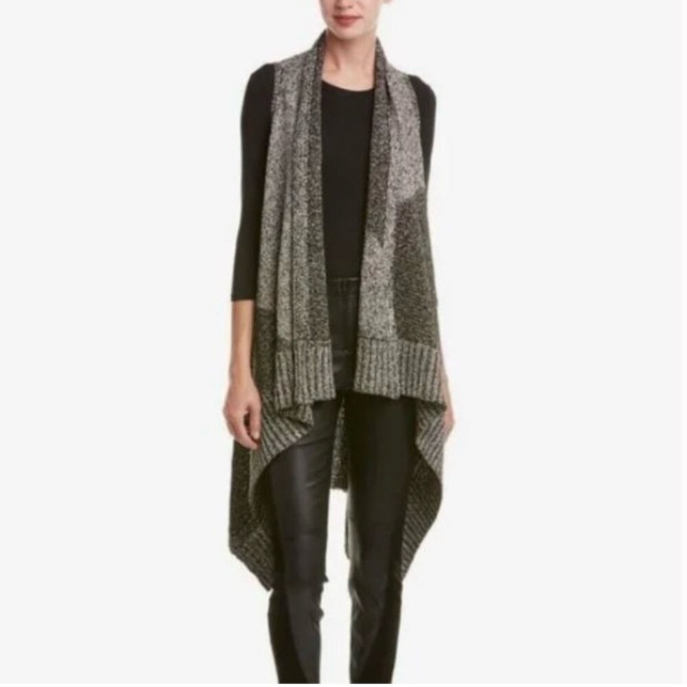 Alice + Olivia Black and Gray Women's Sweater Vest